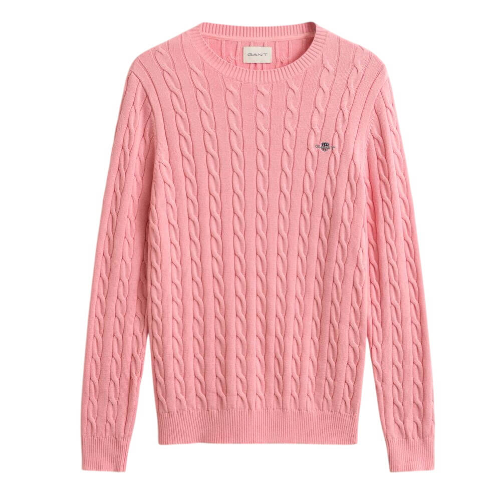 GANT Cotton Cable Knit Crew Neck Sweater